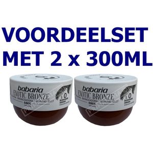 VOORDEELSET met 2 x Babaria Exotic Bronze Gelatina Bronceadora / Tanning Jelly Coco FACTOR 0 - 300ml.