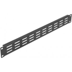Delock - 19 inch Paneel - Zwart - 1U - Ventilatieslots