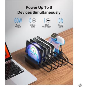 Equivera Oplaadstation Smartphone En Tablet - Oplaadstation - Oplaadstation Telefoon En Tablet - Oplaadstations