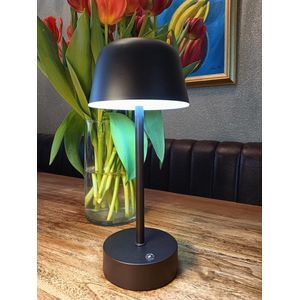 - Ags - Kleurrijke Retro LED Lamp- Design Tafellamp Draadloos USB -Zwart- Eettafel Lamp -Slaapkamer -Woonkamer-Kinderkamer