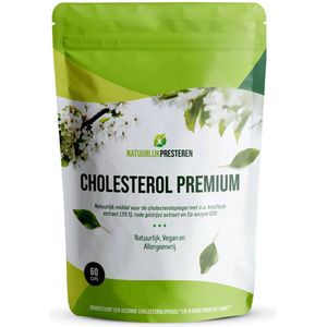 Cholesterol Premium - Geurloos Knoflook Extract (20:1) - Rode Gistrijst - Monacoline K - Co-enzym Q10 - 60 caps