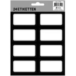 Verhaak Label Etiketten Papier Zwart Wit 24 Stuks Back To School