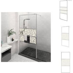 vidaXL Douchewand - Douchewanden - Douchescherm - Douche Deur Bad- En Douchescherm - Inloopdouchewand met schap 115x195 cm ESG-glas aluminium chroom