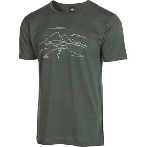Ivanhoe t-shirt Agaton Mountain voor heren - 100% merino wol - Groen
