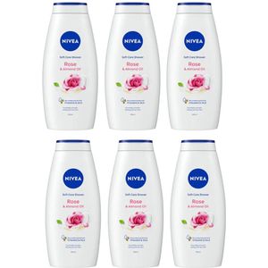 NIVEA Douchegel - Rose & Almond Oil Voordeelverpakking 6 x 750 ml
