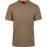 BOSS - T-shirt Tales Bruin - Heren - Maat XL - Regular-fit