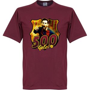 Messi 500 Club Goals T-Shirt - Bordeaux Rood - S