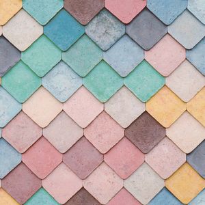 Dutch Wallcoverings - Artifice- tegels roze/grn/blw - M760-10
