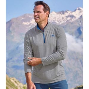 ATLAS FOR MEN - Set van 2 dunne, gemêleerde sweaters met rits Expédition - Heren - Verkrijgbaar in grote maten - L