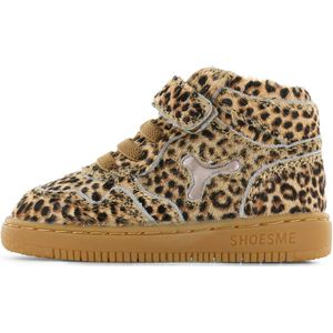Baby | Babysneakers | Meisjes | Cognac Leopard | Leer | Shoesme | Maat 19