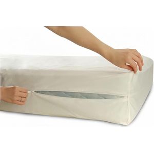 Matrasbeschermer katoen wit 140 x 200 x 7 cm - Allersoft - hypoallergeen & waterdicht