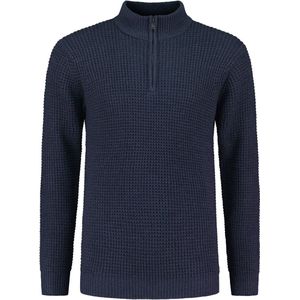 Dstrezzed - Half Zip Trui Donkerblauw - Heren - Maat M - Regular-fit