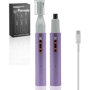 Parvale® Neustrimmer Vrouwen 2 in 1 - Neushaartrimmer & Oortrimmer - Wenkbrauw Trimmer Dames - Geschikt Voor Neushaar en Oorhaar - Oplaadbaar