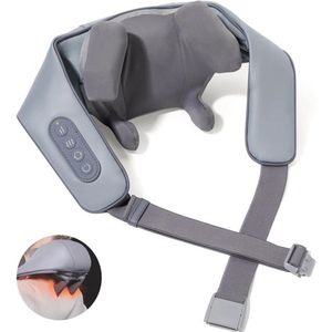 Livista Draagbare Nekmassageapparaat - Elektrische Nek- en Schoudermassage - Ontspanning en Pijnverlichting - Verwarming - Betere Bloedsomloop