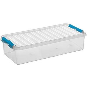 Sunware - Q-line opbergbox 6,5L transparant blauw - 48,5 x 19 x 10,5 cm