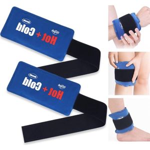 Herbruikbaar Gel Ice Pack met elastische bandjes - Warm koud kompres Pack voor verwondingen gewrichtspijn - Pijnverlichting wrist wraps