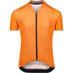 Bioracer Icon Optical Art - Fietsshirt Unisex Korte Mouw - Oranje - Maat 128