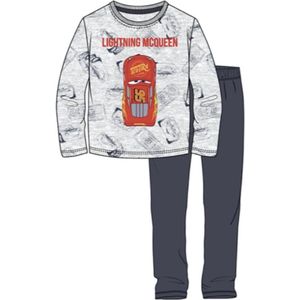 Cars lightning McQueen pyjama - grijs - blauw - Maat 128 / 8 jaar