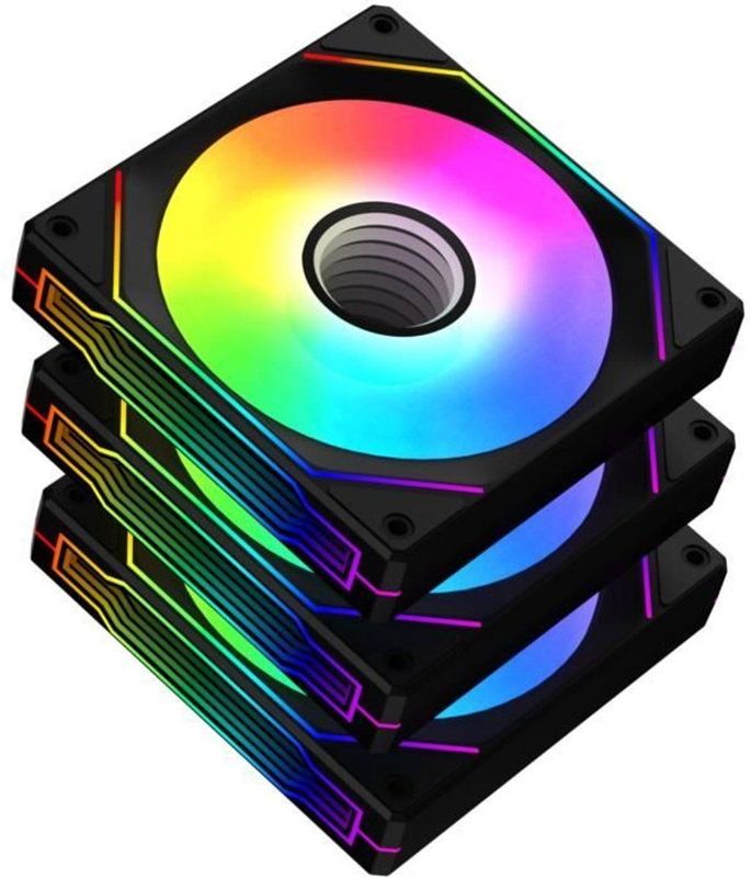 Pakket van 3 ventilatoren - XIGMATEK - Infinity G20A - 120 mm - ARGB LED - Zwart
