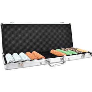 Flyelf Poker-Set mit 300 Chips 5 Würfeln, 2 Kartendecken, 1 Taste des Händlers, 2 Schlüssel
