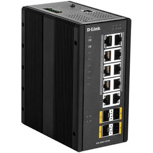 D-Link DIS‑300G‑14PSW Managed L2 Gigabit Ethernet (10/100/1000) Power over Ethernet (PoE) Zwart