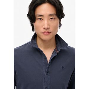 Superdry Overhemd Vintage Destroy Pique Sailing Donkerblauw (navy) - Maat XXL - Heren - Overhemden Casual