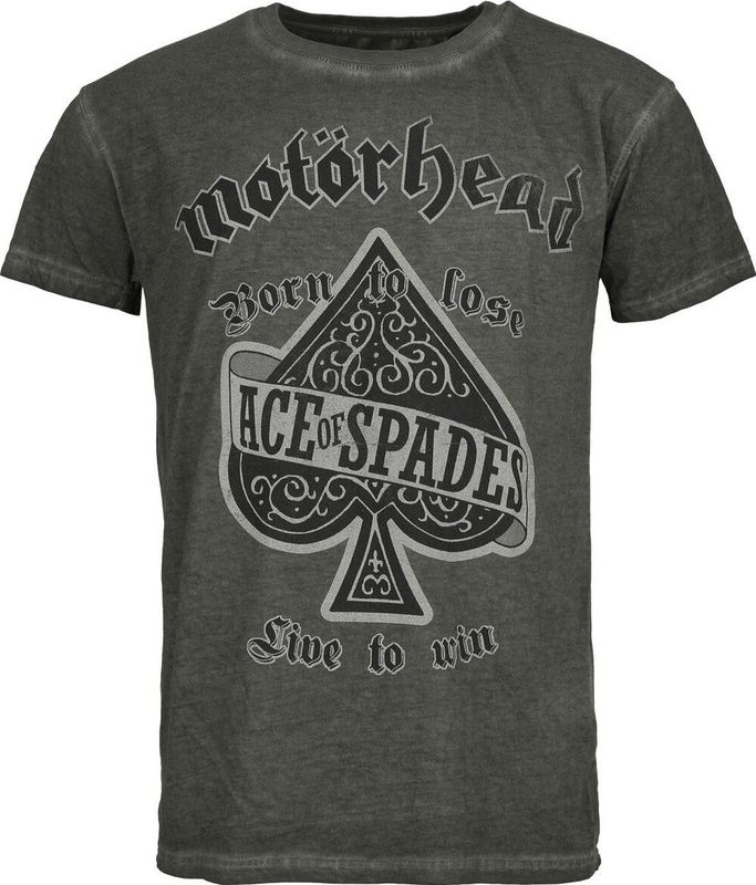 Motörhead - Ace Of Spades - T-shirt - Antraciet - Heren - 100% Katoen