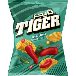 zoete paprika -tiger chips -12 X 90 GRM