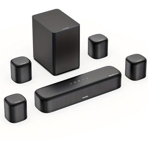 Soundbar – Home Theater Sound Systeem – TV Soundbar – Surround Sound Speakers – Atmos Setup – 7.1 Kanaals Dolby Atmos – Ingebouwde Subwoofer – App Bedienbaar – Zwart