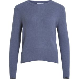 VILA - VICOMFY - Trui - Saffier - Lange Mouw - Slanke Pasvorm