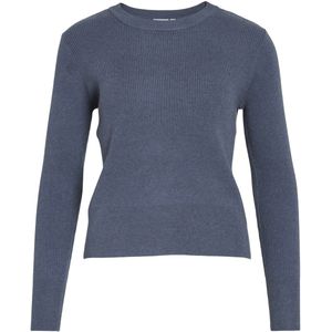 VILA - VICOMFY - Trui - Saffier - Lange Mouw - Slanke Pasvorm