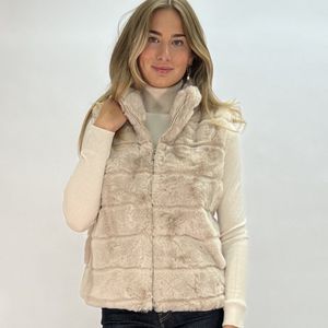 Joss mode Amsterdam - Bodywarmer - Beige - Vegan Bont