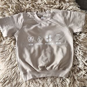 Shirt Aankondiging zwangerschap Rebus Ik word grote broer | lange mouw | zand beige | maat 74 zwangerschap aankondiging bekendmaking Baby big bro brother Grote Broer
