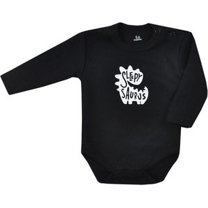 Koala Baby- SLEEPY SAURUS- romper met lange mouwen - 100 % katoen- zwart 68