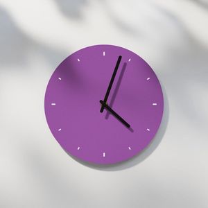Horae Clock Round 240 mm - Lavender Violet - Black