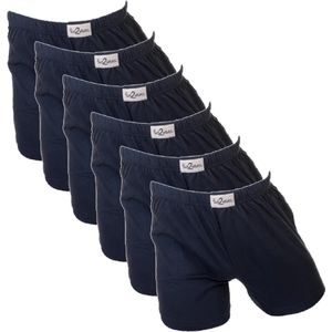 Fun2wear/Funderwear heren boxershorts wijd - 6-pack - maat L - Uni marine