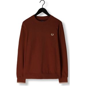 Fred Perry Crew Neck Sweatshirt Truien & Vesten Heren - Sweater - Hoodie - Vest- Roest - Maat XXL