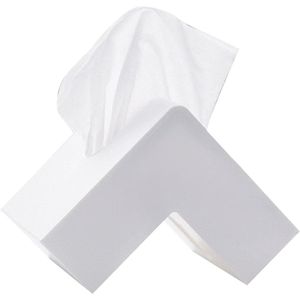 Hoes voor zakdoekdoos in Scandinavische stijl voor de woonkamer (wit) - kunststof opbergdoos