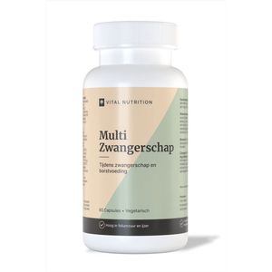 Vital Nutrition Multi Zwangerschap - Vanaf kinderwens tot borstvoeding - 500 mcg foliumzuur - B-vitamines en IJzer - 60 capsules