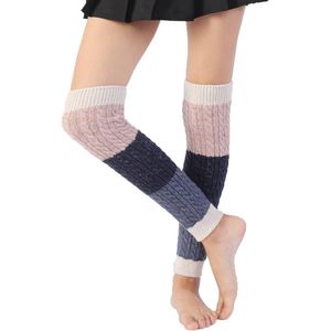 Kniekousen voor dames - Gebreide Winters - Lange Sokken - 50 cm - Elastisch