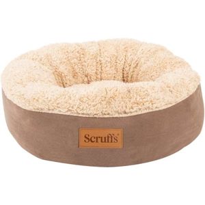 Scruffs Cosy donutmand - Comfortabel en Voordelig met Zachte binnenvoering en Imitatie suède buitenvoering - 4 kleuren - Ø 45 cm - Caramel Brown