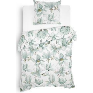 Heckettlane - Annila - Dekbedovertrek - Groen - Eenpersoons - Flanel - 140x200-220cm