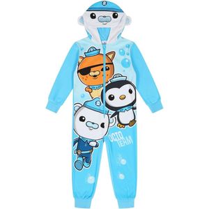 Fleece Slaappak Jongens Blauw - Kids Onesie met 3D-capuchon