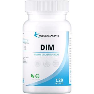 DIM supplement (dim complex) | Diindolylmethaan + Choline + vit. E - 120 capsules - Voor vrouwen & mannen | Muscle Concepts