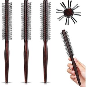 Kleine Ronde Borstel voor Kort Haar - 3 Stuks