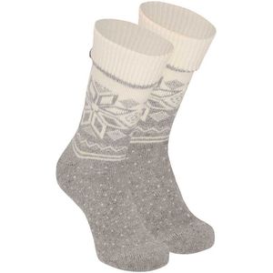 Apollo Wollen huissokken/slofsokken Nordic - kinderen - lichtgrijs - maat 35-38