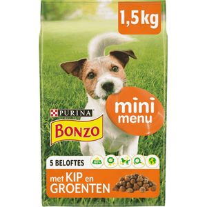 Bonzo (Friskies) - Honden Droogvoer - Mini Menu Kip - 1,5kg