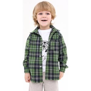 RobyKris Kids Overhemd - Lange mouw - Flanel - Maat 134-140 - Back to School