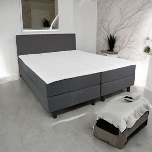 Boxspring Serenity - 120x220 Compleet - Antraciet Glad - AVV Matrassen