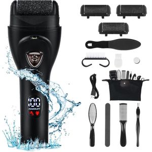 Elektrische Voetvijl - Oplaadbare Waterdichte Eelt Verwijderaar met LED-Display en 3 Snelheden